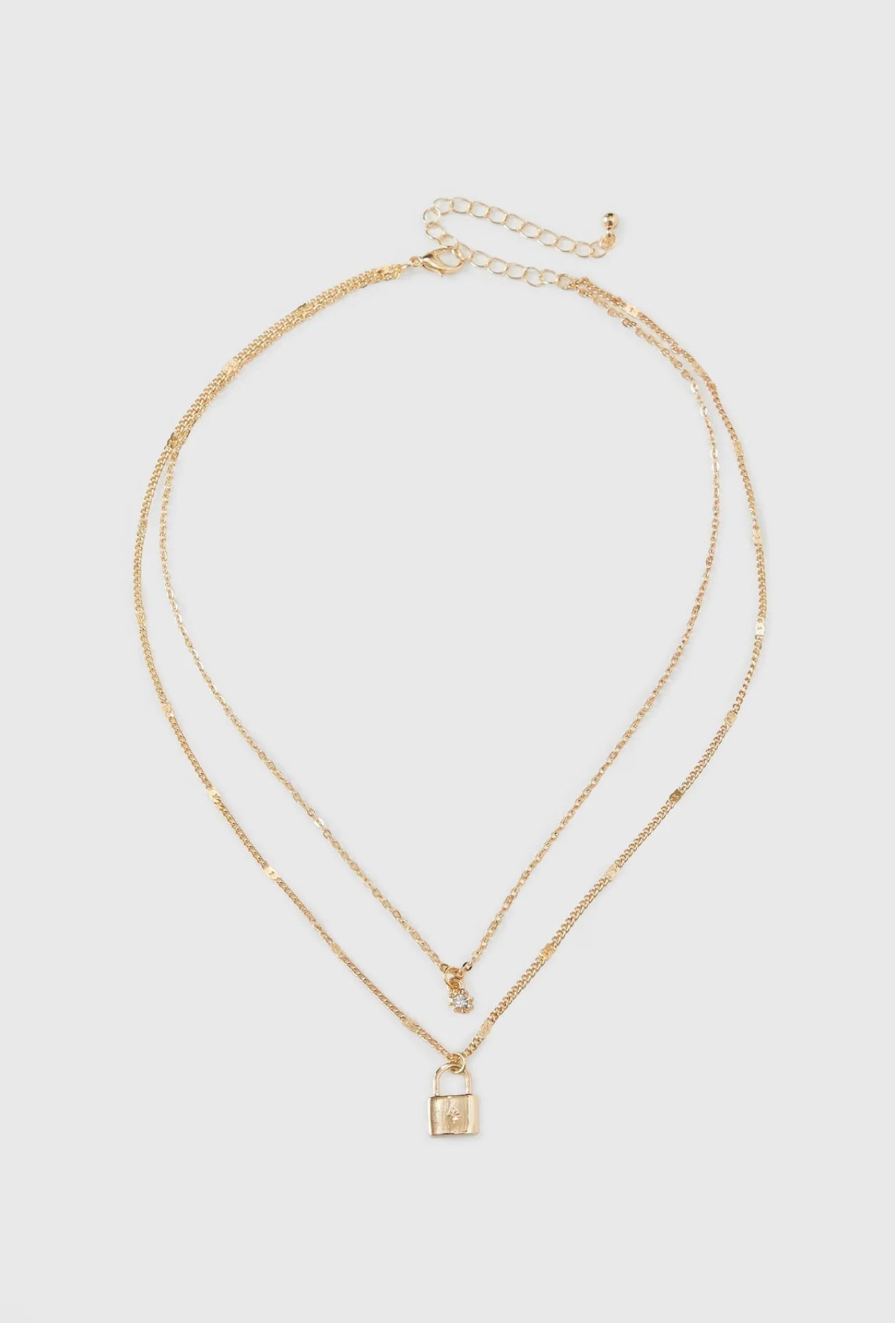 Colar Duplo Santino Dourado