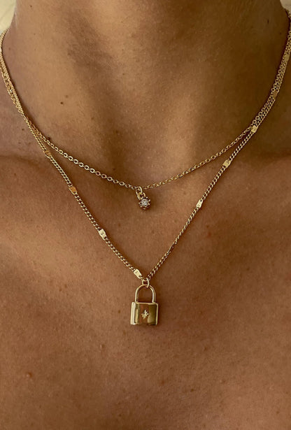 Colar Duplo Santino Dourado
