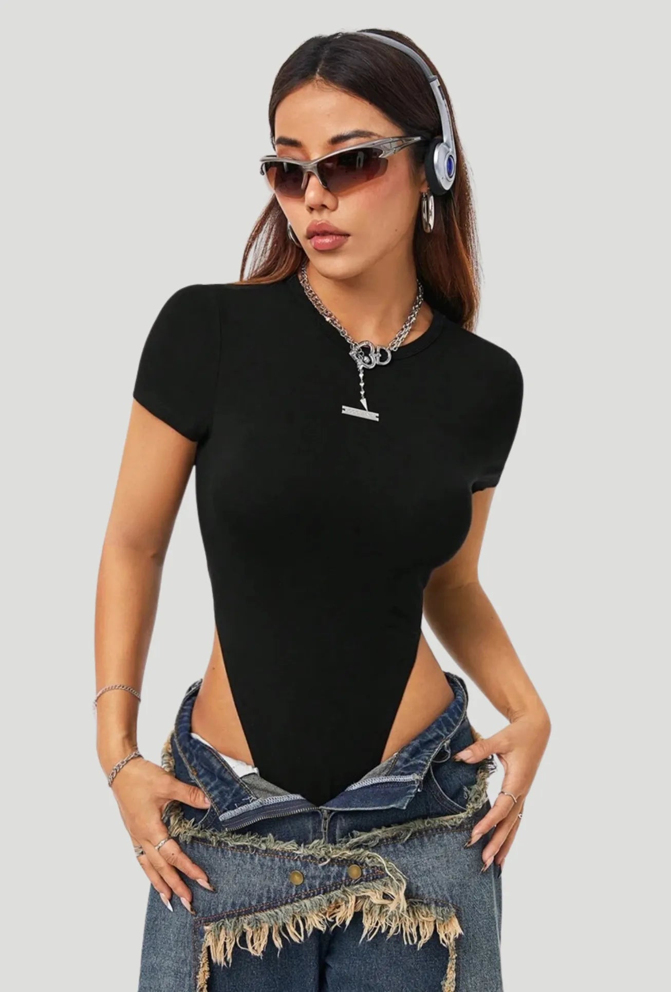 Bodysuit de Malha Texturizada