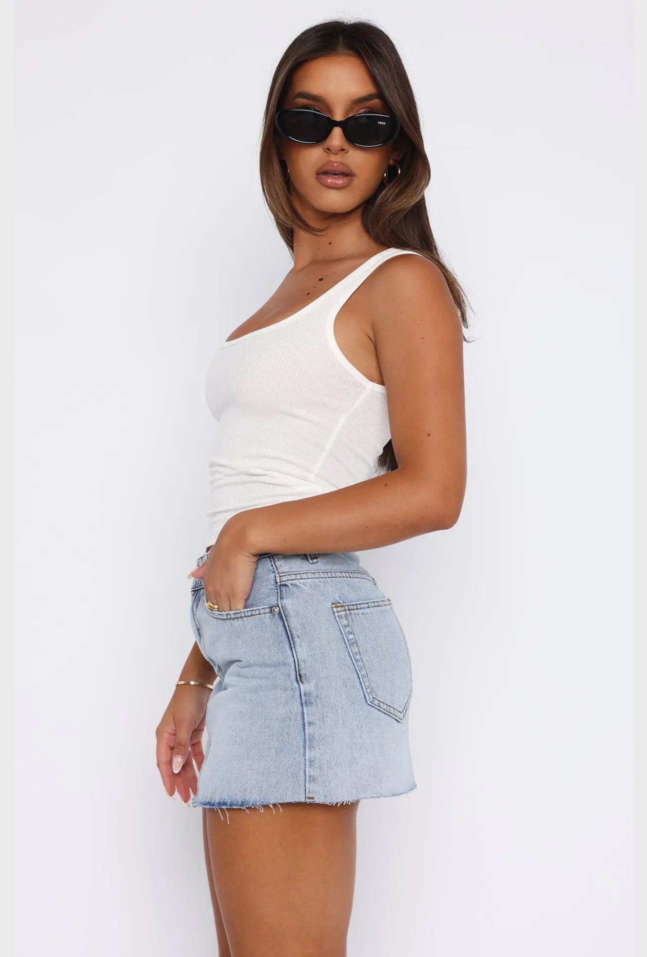 Mini Saia Jeans Love Dream