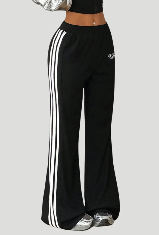 Calça de Esporte Com Decoração de Textura Listrada